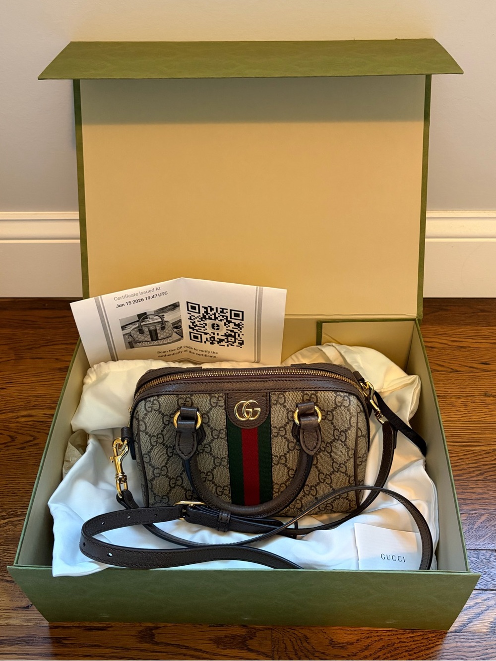 Authentic Gucci Boston Crossbody Bag